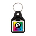 Square Keychain Synthetic Leather