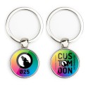 Circular Keychain Ø 25 Metallic Fine Edge