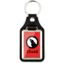 Keyring faux leather 25x40