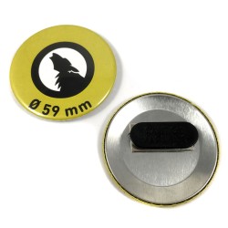 Chapa metálica con iman para ropa Ø 59 mm